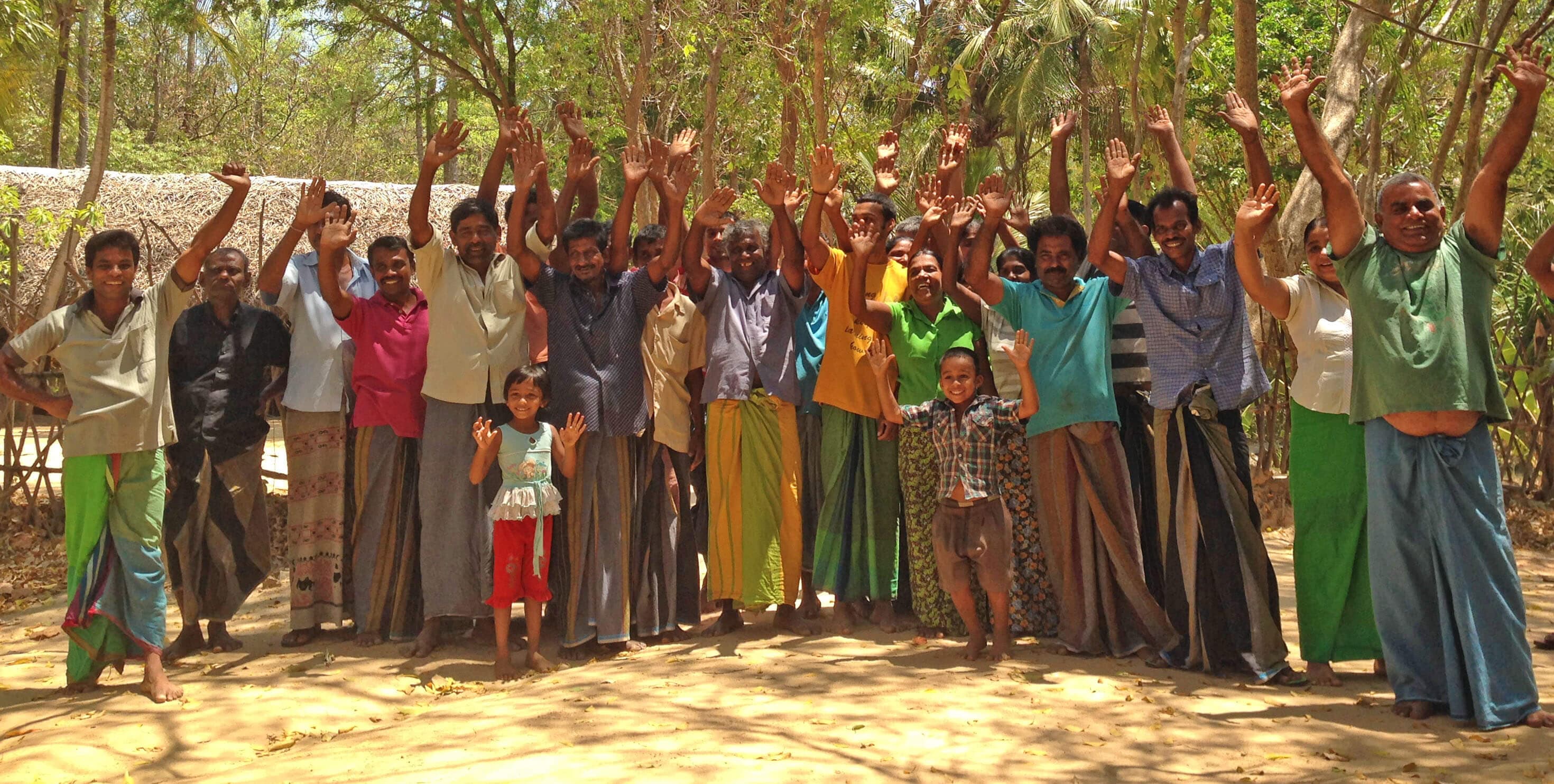 Treffen Sie Leute in der Landschaft von Polonnaruwa - Sri Lanka