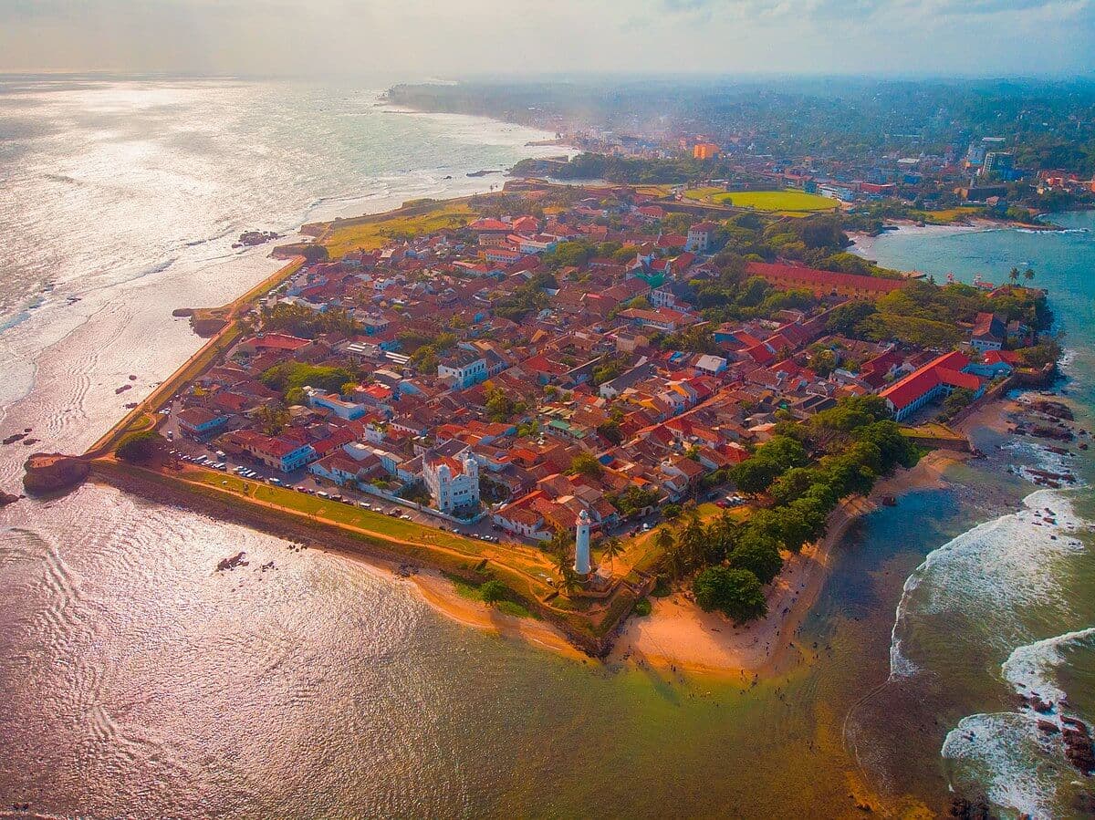 Hermosa vista del fuerte de Galle en la costa sur de Sri Lanka