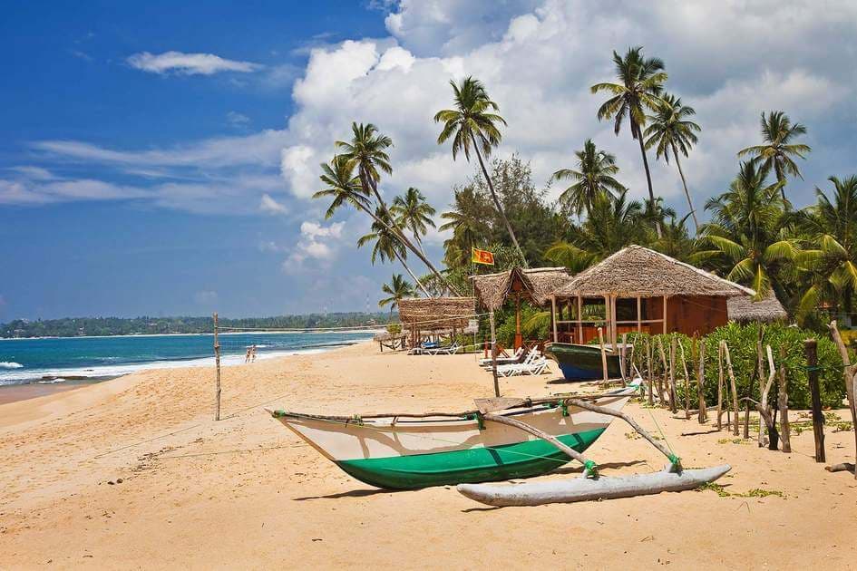Красивая картина пляжа Негомбо Шри-Ланка