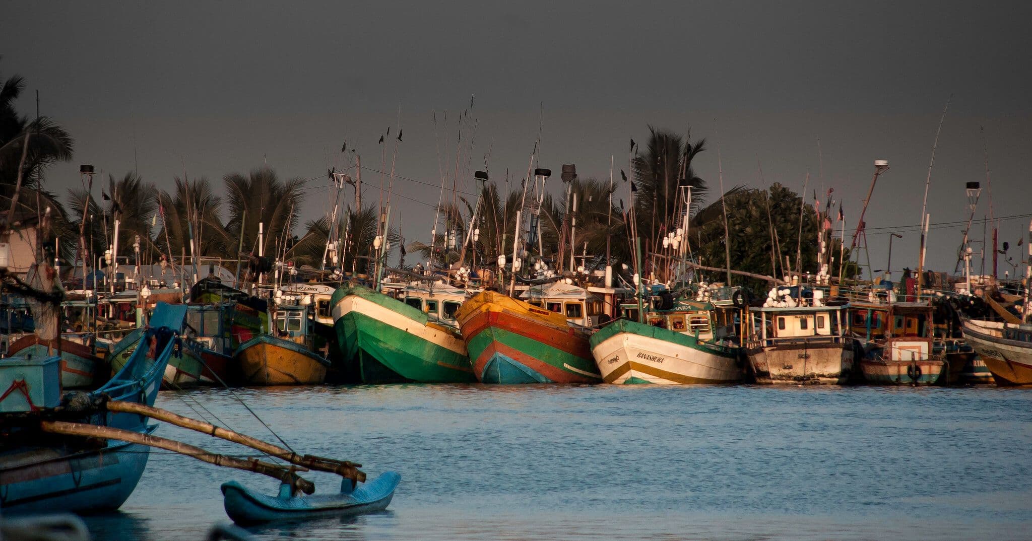 斯里兰卡尼甘布渔村。