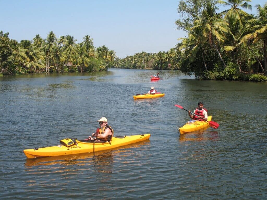 Tourists exploring the miraculous scenery in Bentota river