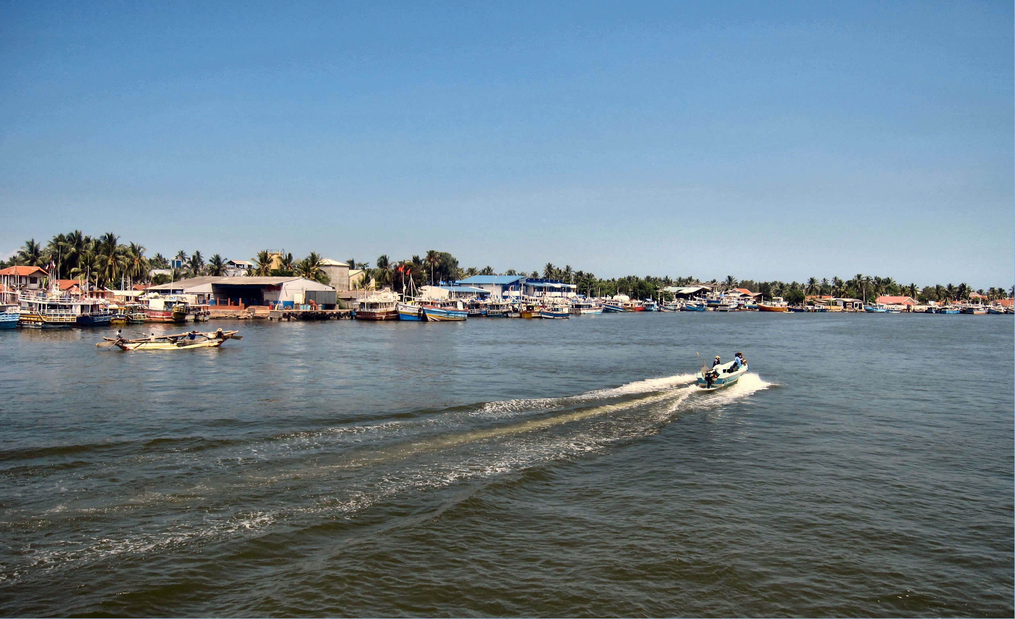 The boat ride in Negombo lagoon in Sri Lanka