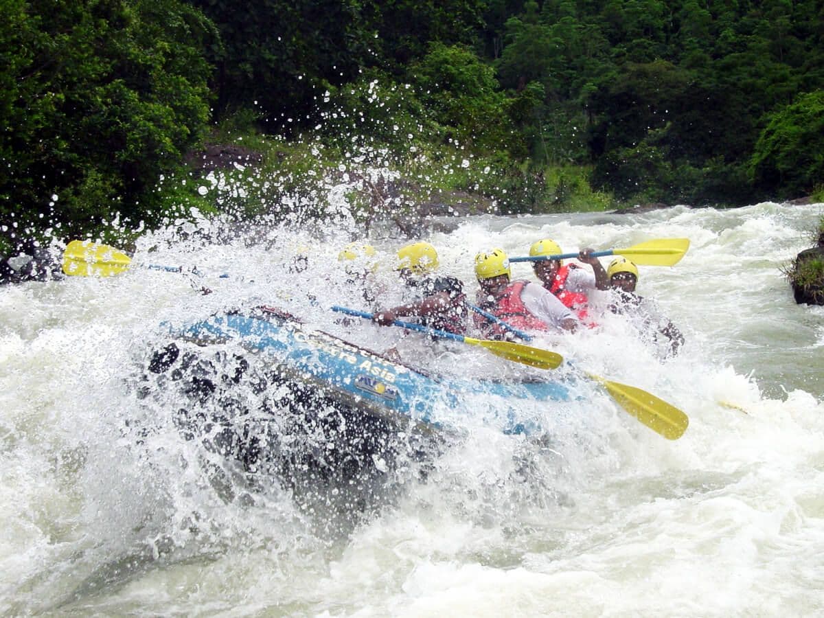 A photo of a thrilling time in rafting in Kithulgala Sri Lanka