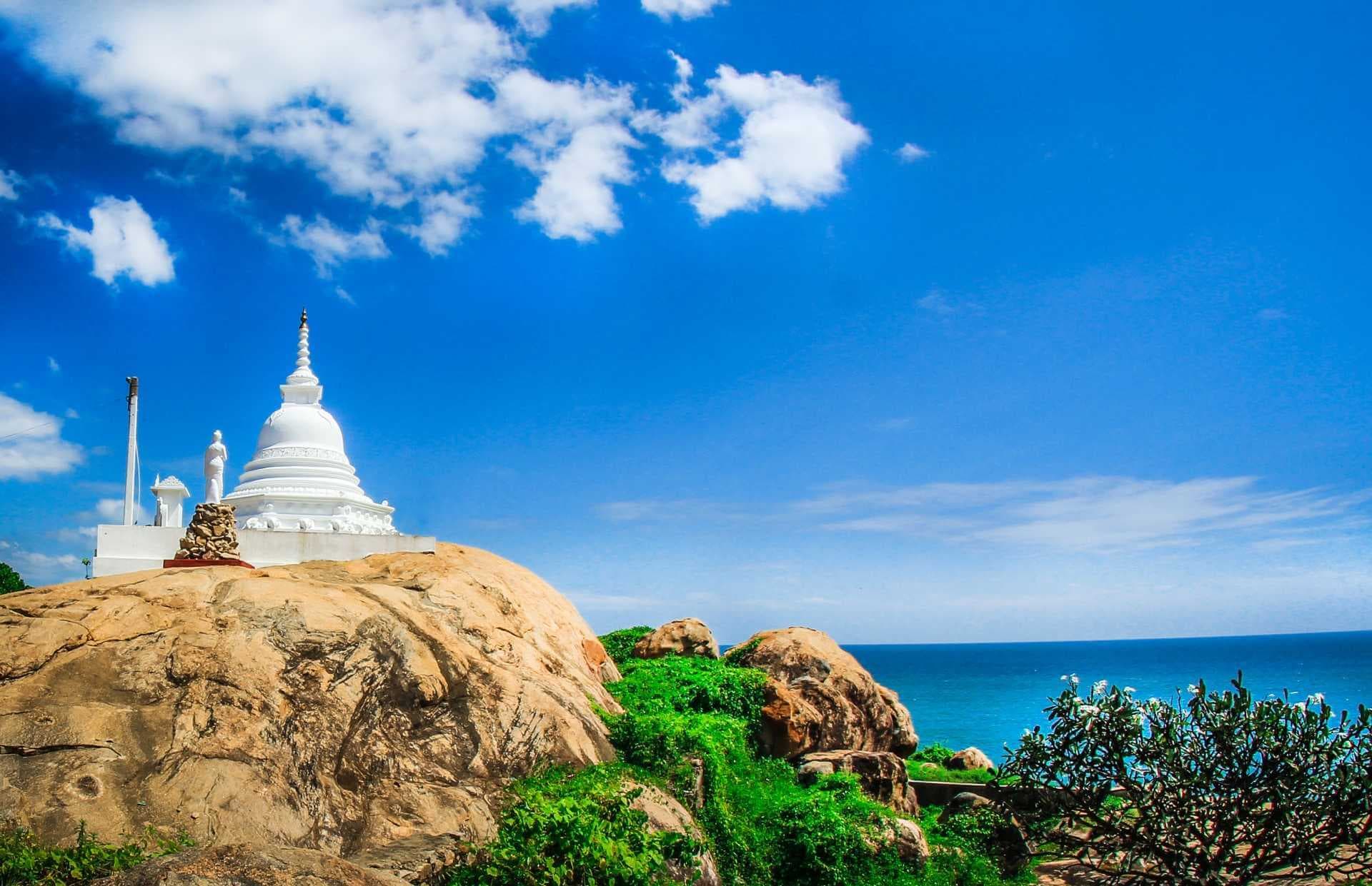 The Kirinda temple near the sea in Yala area in Sri Lanka