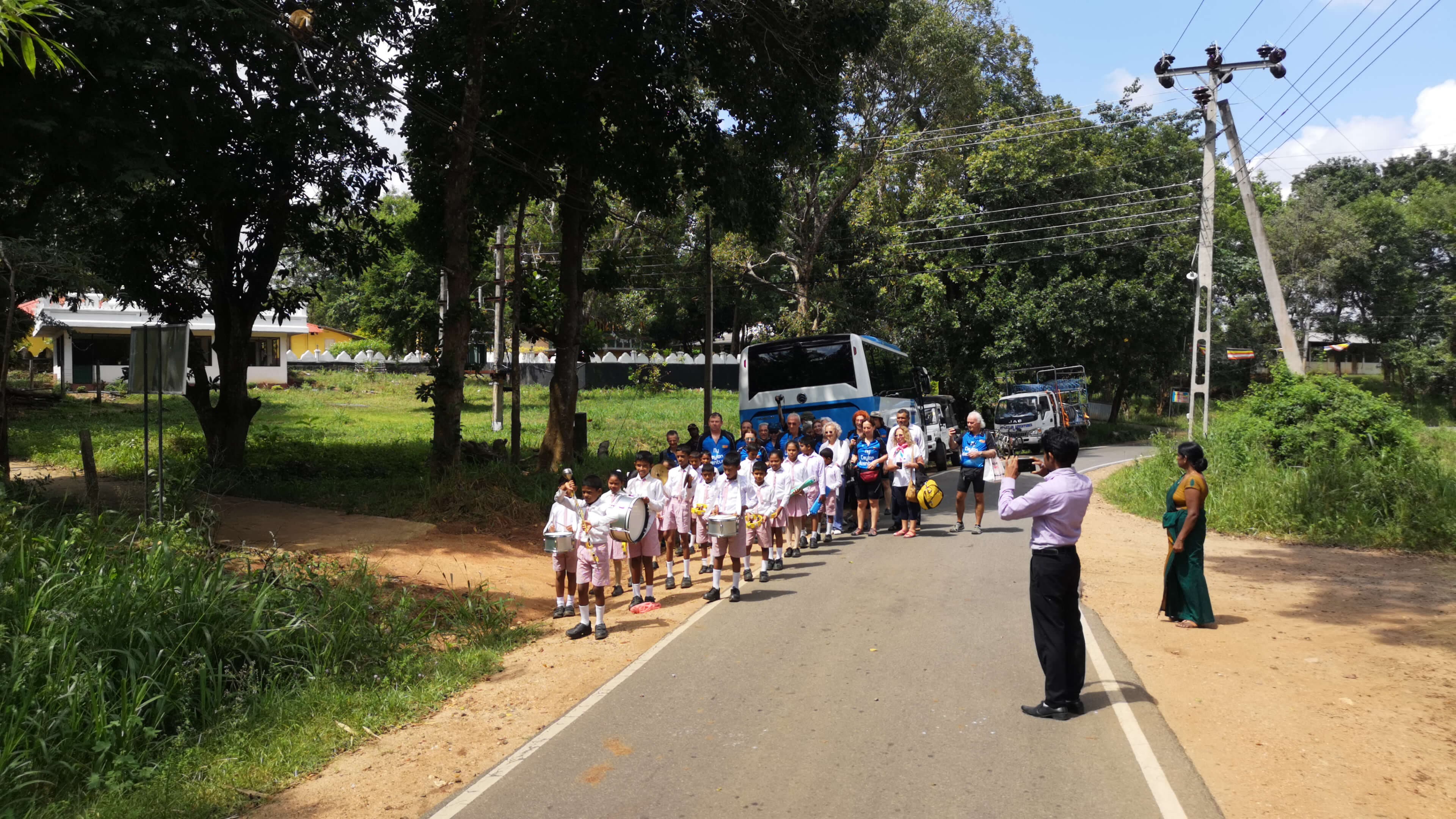 Organisation einer Marching-Band-Veranstaltung für Schulkinder, Sri Lanka.