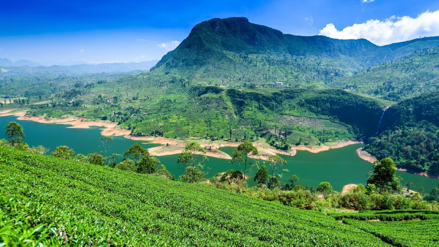 The beautiful view of the countryside mountain ranges, Sri Lanka.