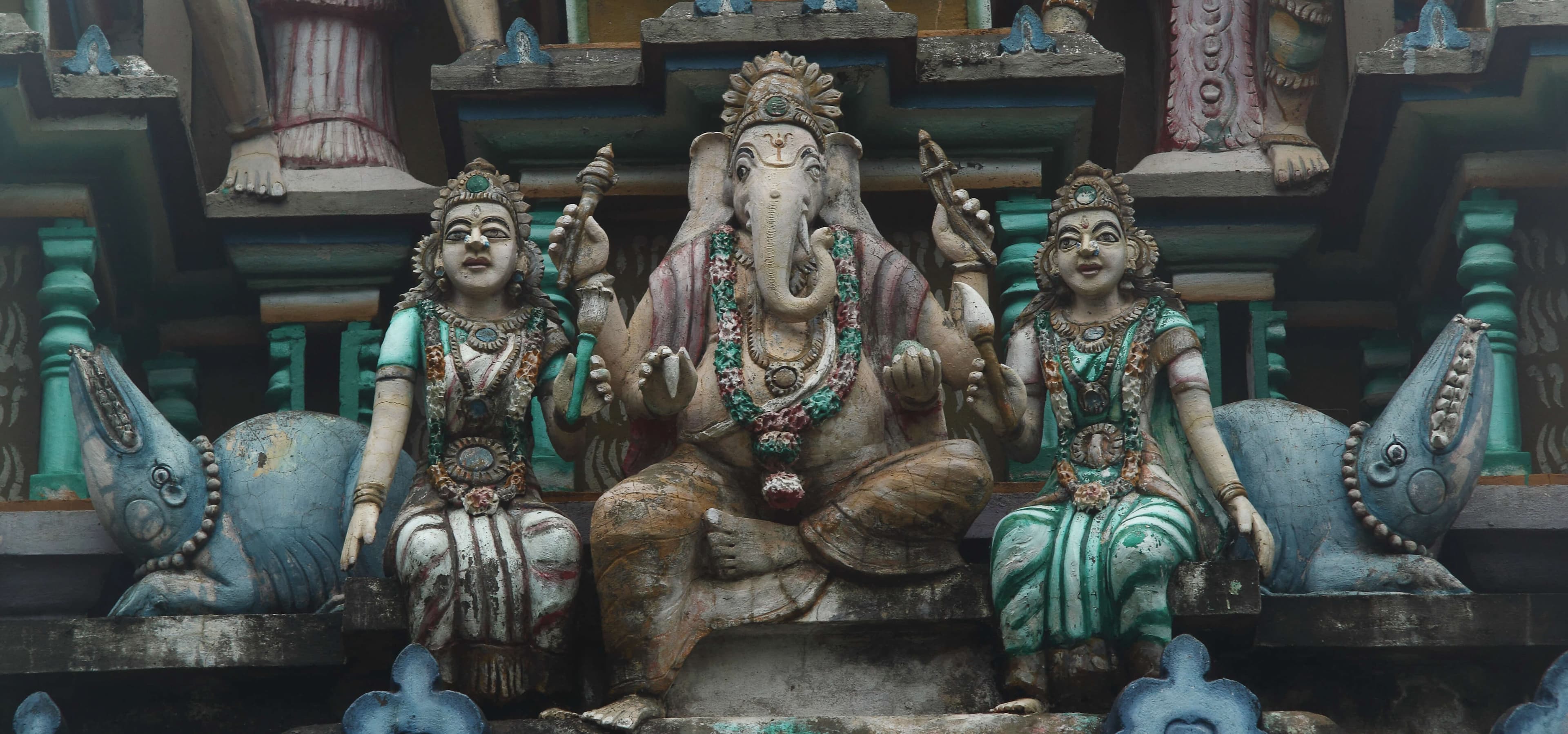 Statue of Ganesha hindu deity with elephant head in Trincomalee, Sri lanka.